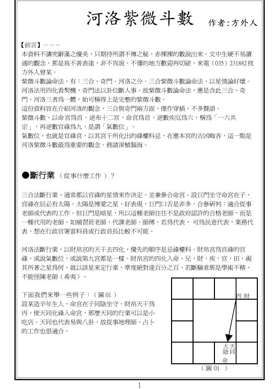 方外人-河洛派紫微斗