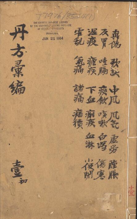 经验丹方 中医古籍 古籍藏书阁