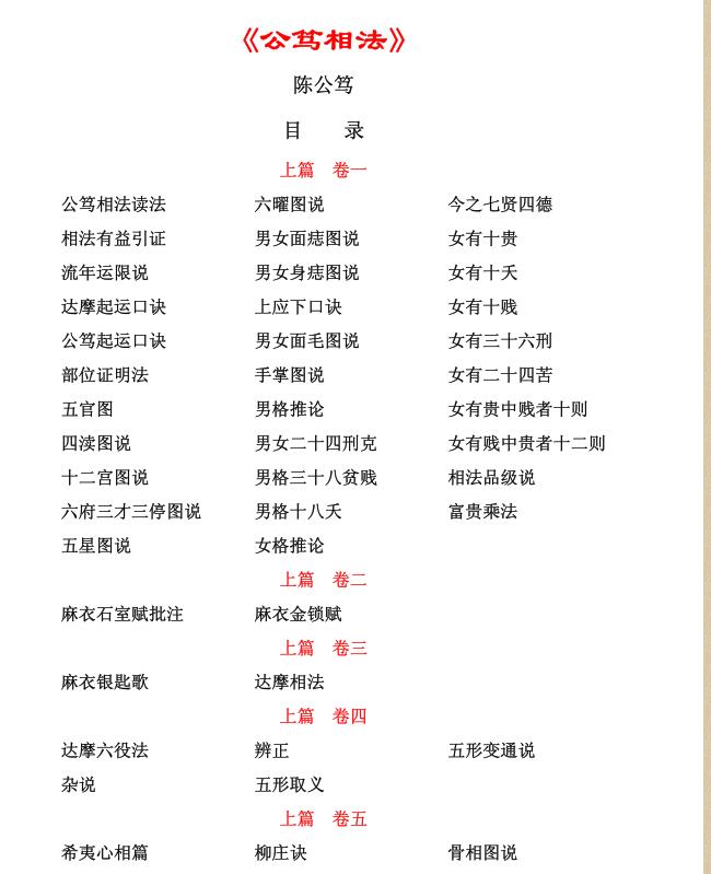 《公笃相法》