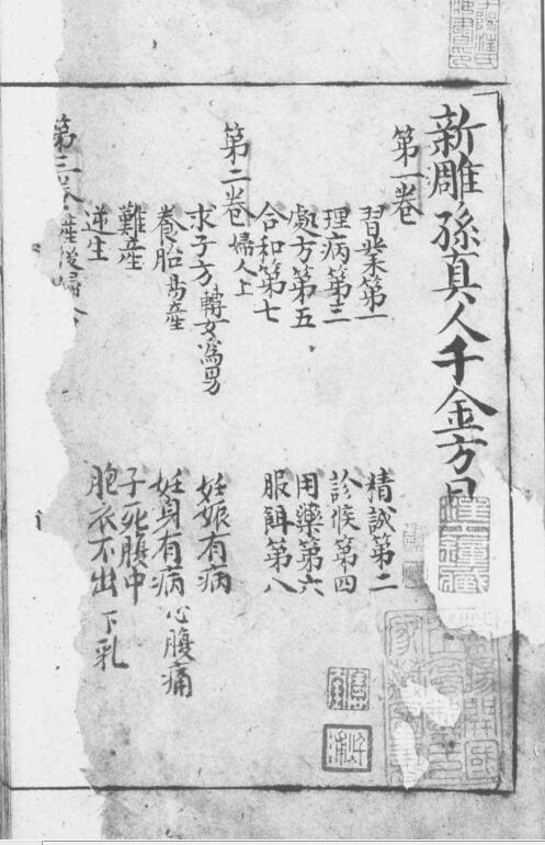 千金方’24冊·30卷.[唐]孫思邈撰 南宋】刊