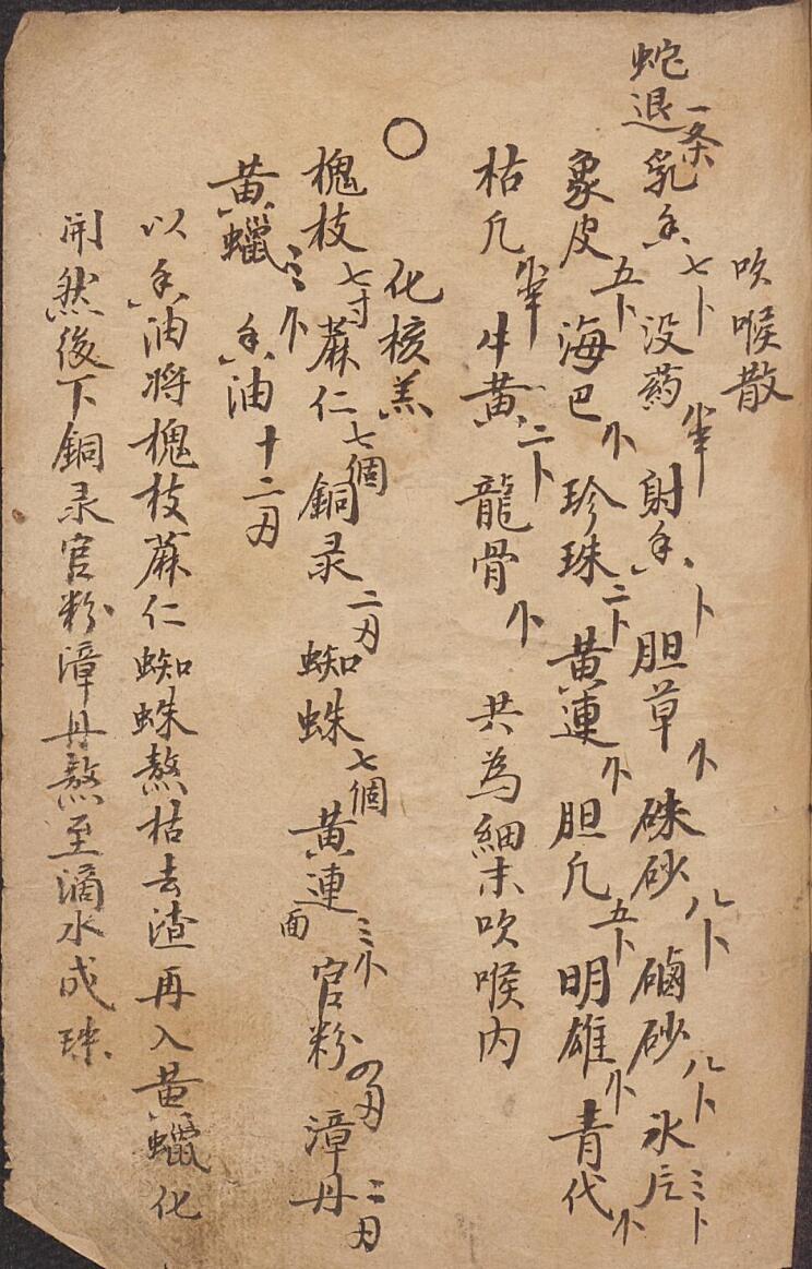 验方抄本