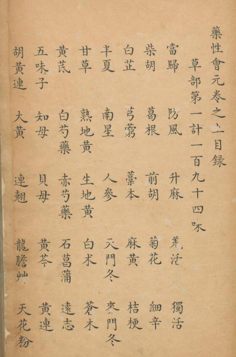 新镌药性会元