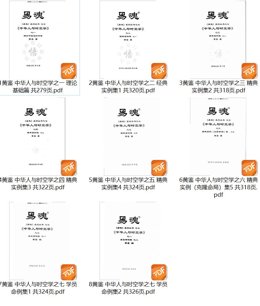 黄鉴中华人与时空学八本高清全本 百度网盘下载