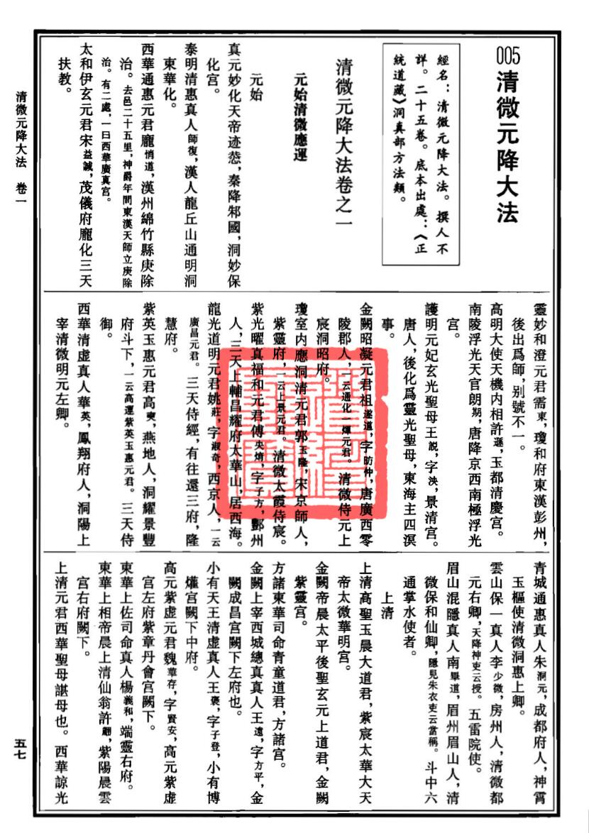 清微元降大法