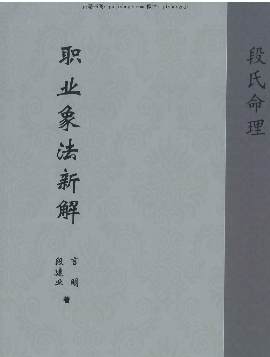 段建业《段氏命理职业象法新解》