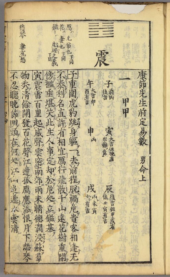 前定易数康节男命女命日本彩版