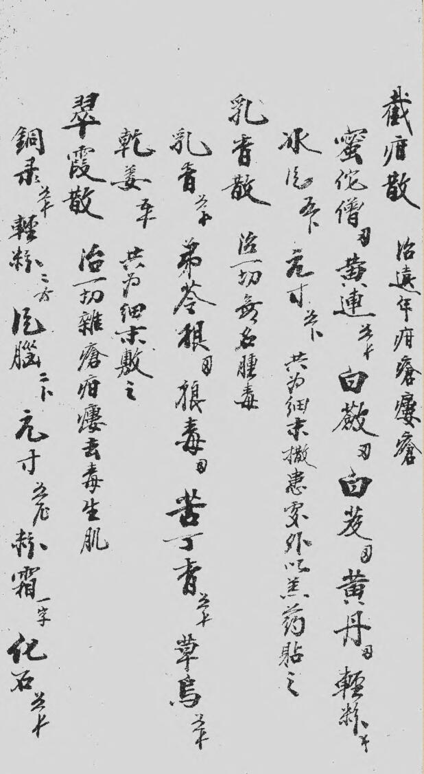 《家抄药方》